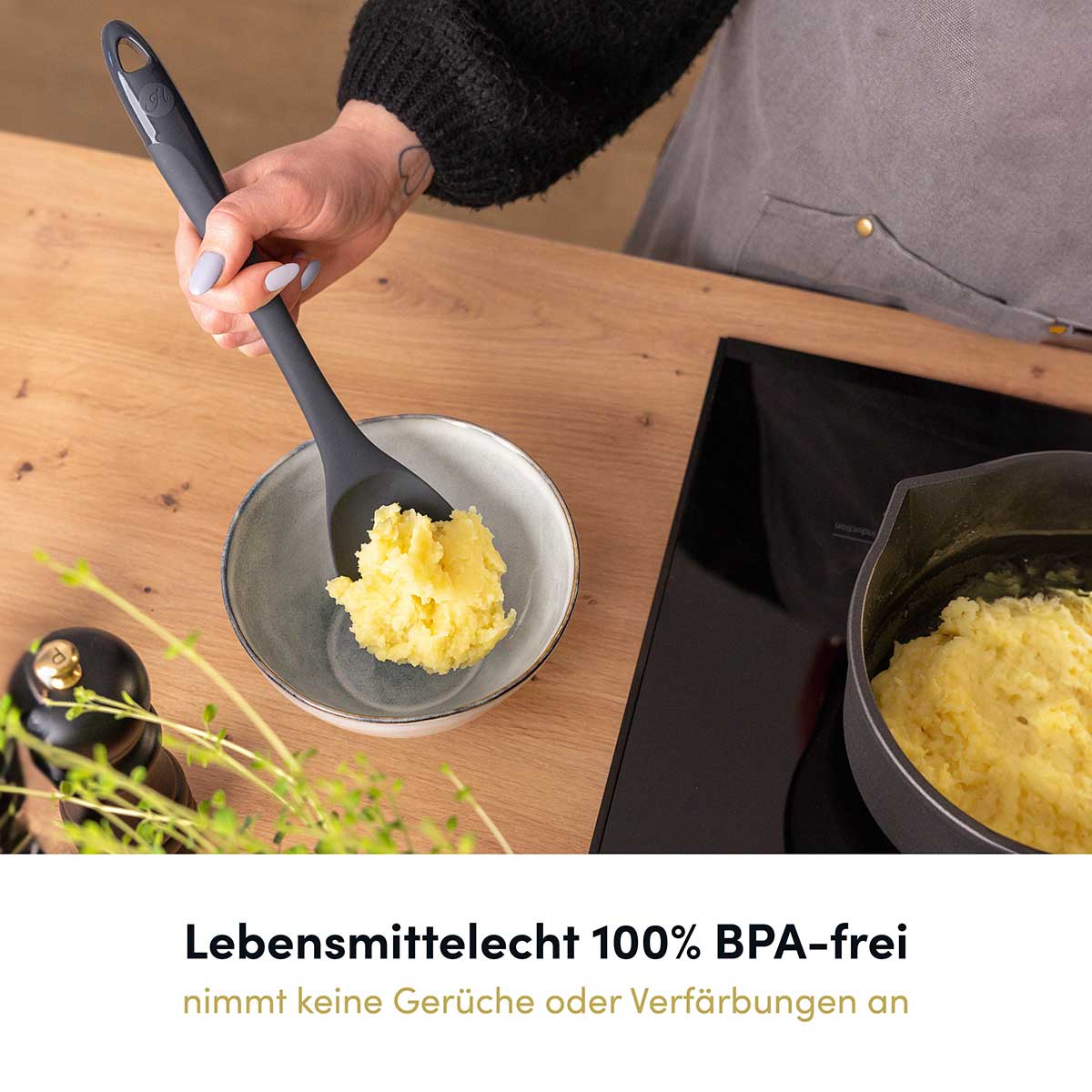 Servierlöffel mit robustem Edelstahlkern