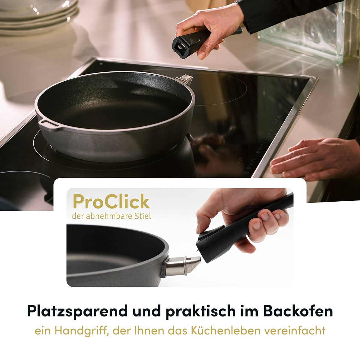 Stieltopf I Stielkasserolle Ø 18 cm I Deckel optional