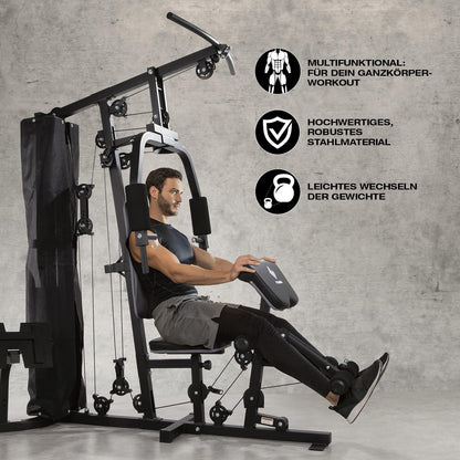 FitEngine Kraftstation: Komplettes Home Gym mit 67 kg Gewichten