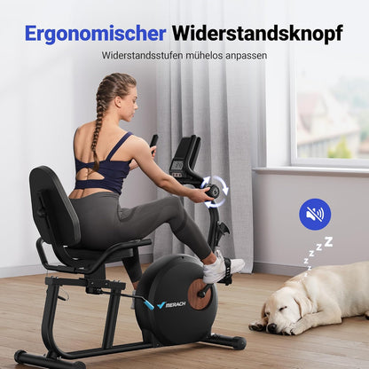 MERACH Liegeergometer: Heimtrainer mit Bluetooth und verstellbarer Rückenlehne