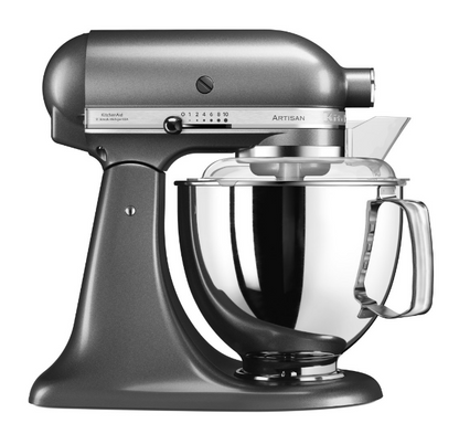 KitchenAid 4,8 L 5KSM175 Artisan Küchenmaschine Breadlover mit Messerschmidt Getreidemühlenvorsatz + Brotbackschüssel