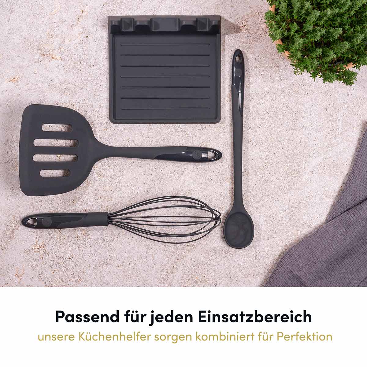 Kochlöffel mit robustem Edelstahlkern