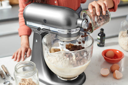 KitchenAid 4,8 L 5KSM175 Artisan Küchenmaschine Breadlover mit Messerschmidt Getreidemühlenvorsatz + Brotbackschüssel
