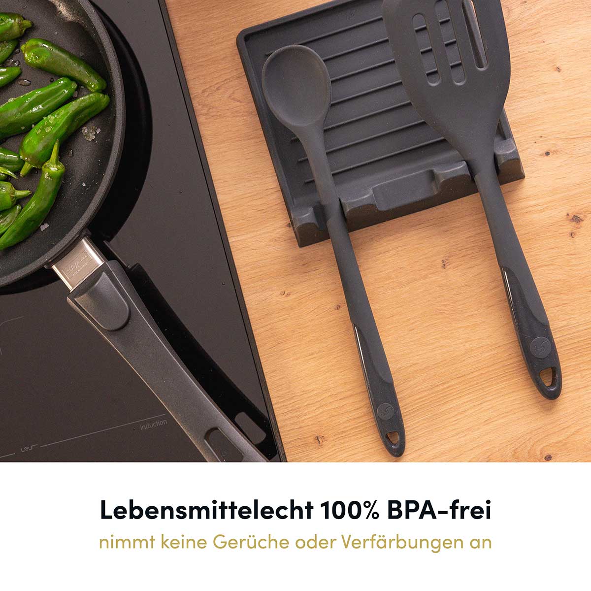 Kochlöffel mit robustem Edelstahlkern