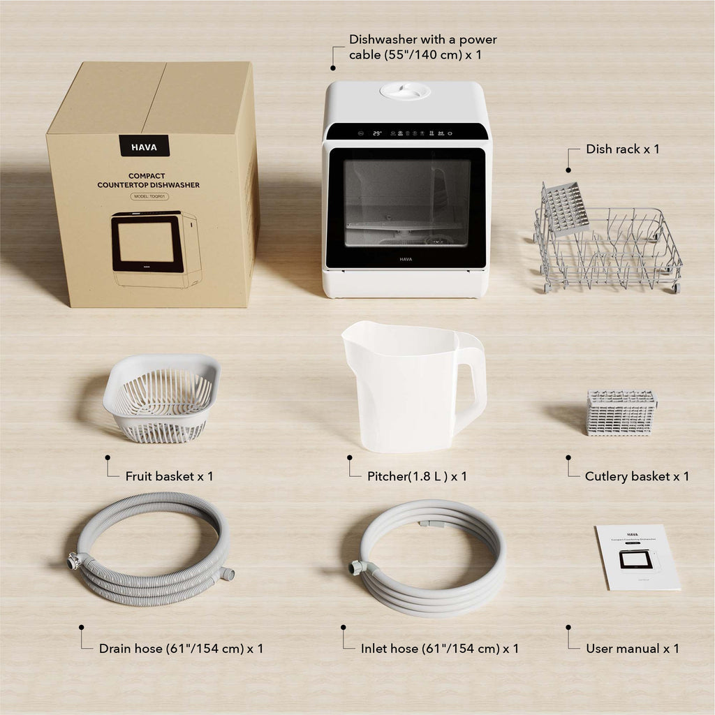 HAVA R01 Compact Countertop Dishwasher
