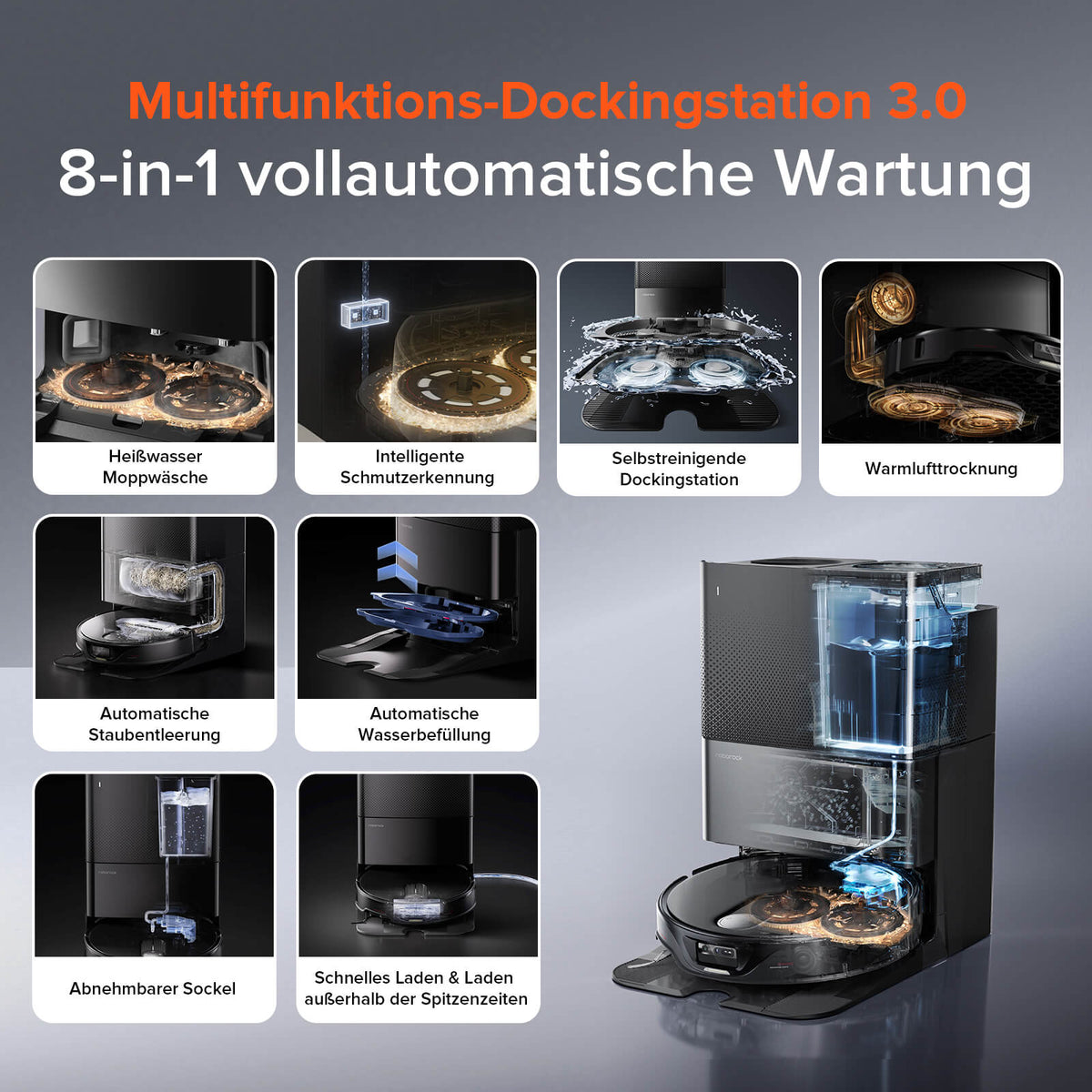Roborock Qrevo Slim Saugroboter mit Multifunktions-Dockingstation 3.0